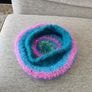 Multicoloured beret adult size acrylic knit in very good condition FREE STANDARD POSTAGE INCLUDED Image 2