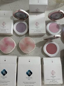 K beauty florasis blushers, highlighter dewy tinted lip balm