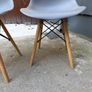 2 grey dining chairs eames style Image 4