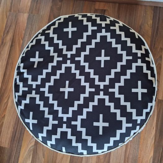 Stylish Geometric Pouffe Footstool or Extra Seat
