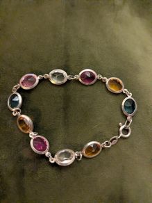 Silver and crystal bracelet