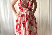 Moschino peach colour butterfly print dress size 12