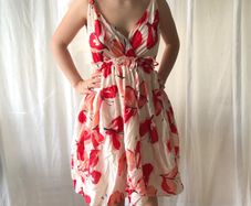 Moschino peach colour butterfly print dress size 12