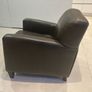 Brown Leather IKEA Armchair. Image 2