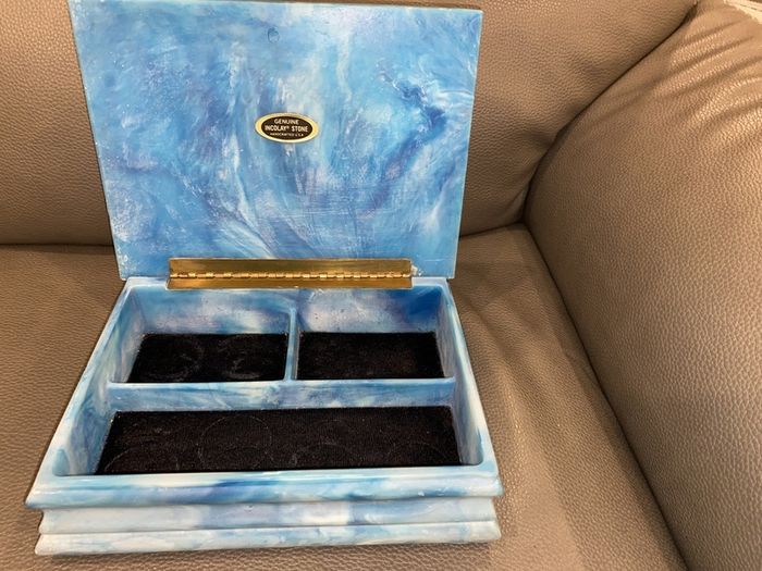 Incolay Stone Trinket /Jewellery Box