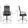 Viking Realspace Mosil Office Chair Basic Tilt Mesh Fixed Armrest Height-Adjustable Seat Black 120 kg Image 2
