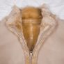 Marks & Spencer Beige Cream Suede Shearling Trim Zip-Up Jacket 12UK/40EU Image 5
