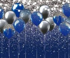 Blue balloon backdrop - new 5x7ft