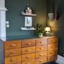 Stunning oak Shopkeeper Haberdashery cabinet, Image 2