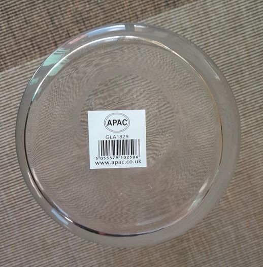Clear glass flared vase