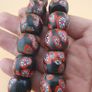 Venetian Style Floral Glass Bead Necklace Strands Antique Design Image 10