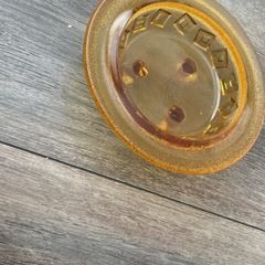 Vintage Wedgwood Glass Amber Bowl - Ronald Stennett-Willson RSW27 Moon Landing
