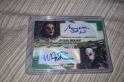 Star Wars Masterwork Dual Autograph trading card clone wars