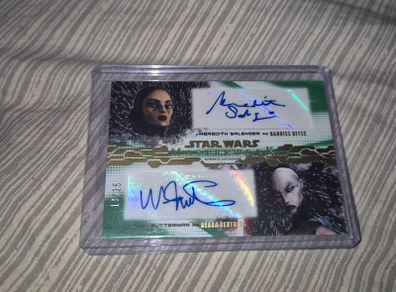 Star Wars Masterwork Dual Autograph trading card clone wars