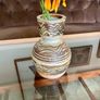 Vintage Hand Thrown Studio Bottle Vase MCM Scandinavian Modern in Style Image 10