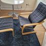 IKEA POANG Armchair with Footstool Image 2