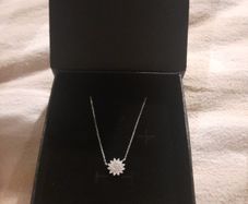 sterling silver flower necklace