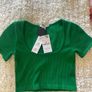 Stradivarius Green Crop Top Image 2