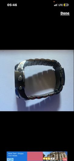 Armani Diesel Uber Chief Gunmetal Watch broken