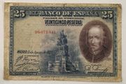 Spain 25 Pesetas 1928 Banknote