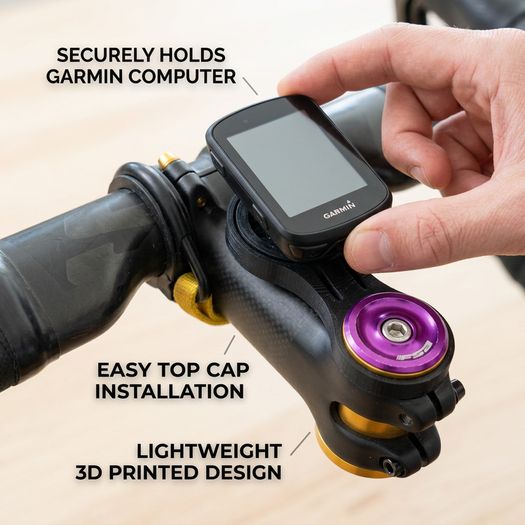 3D Printed Stem Cap Mount for Garmin
