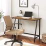 _desk, computer table, home office, office, study, living room, stable, space-saving, simple structure, industrial design, 100 x 50 x 75 cm, vintage brown-black Image 4