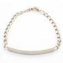 925 Sterling Silver Italian Name Plate Engravable Bracelet Image 2