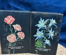 Pair of Antique Bryant May Match Box Covers/Holders