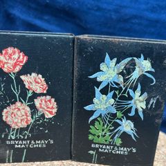 Pair of Antique Bryant May Match Box Covers/Holders