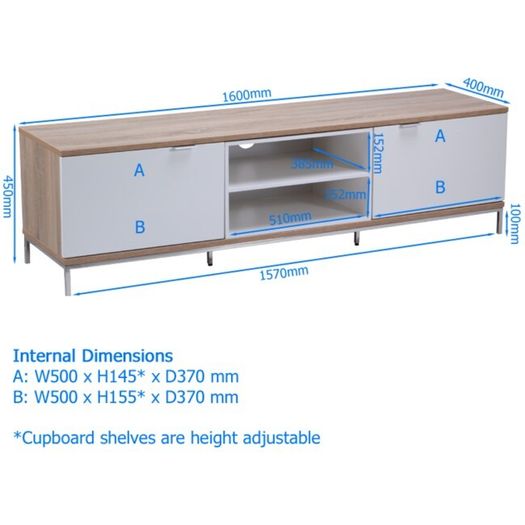 Alphason TV Stand | ADCH1600-WHT