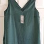 F&F Dark Green Sateen Top. Size 14. New Image 2