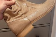 Boden suede boots sparkling gold in mint condition