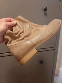 Boden suede boots sparkling gold in mint condition