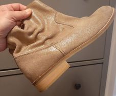 Boden suede boots sparkling gold in mint condition