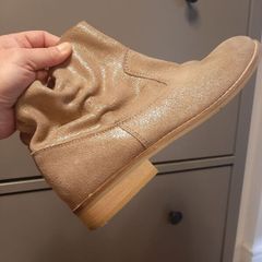 Boden suede boots sparkling gold in mint condition