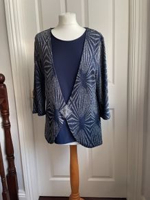Dressy Top Navy/ Silver Brand New with label