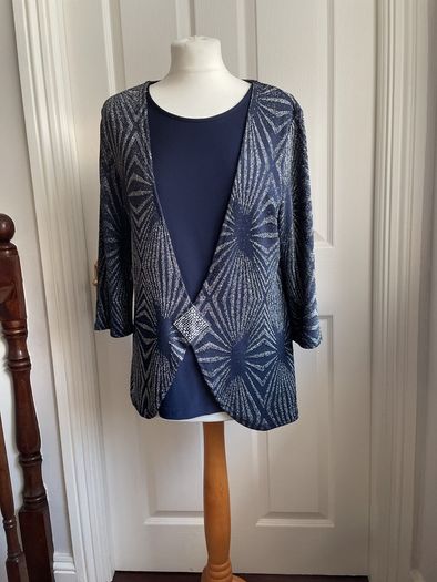 Dressy Top Navy/ Silver Brand New with label