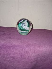 Hand blown glass paperweight
