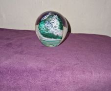 Hand blown glass paperweight