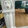 antique overmantel mirror. Image 2