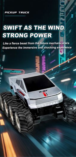 Bluster Cyber PickupTruck 8-Wheeled Amphibious Stunt RC Car