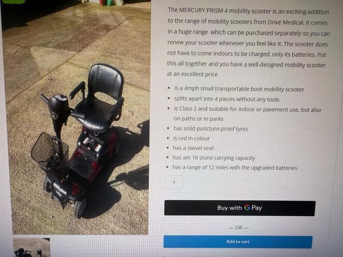 Prism Mercury Mobility Scooter