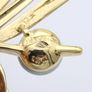 Signed Majorica Gold Plated Sterling Silver Faux Pearl Brooch Image 4