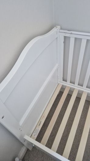 Nested Sorrento wooden cot bed white from Smyths
