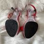 Red Platform Stiletto Sandals / Heels Image 4