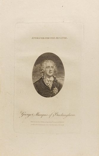 George Marquis of Buckingham 1791 Engraving