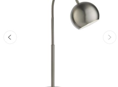 Balin Brushed Chrome Adjustable Table Lamp Endon Lighting