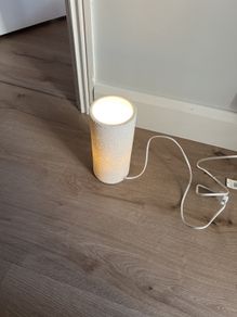 White/cream lace effect lamp