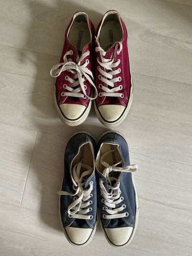 Red and Navy Converse Runners