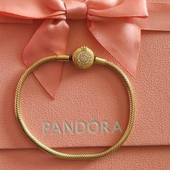 Pandora moments sparkly crown snake bracelet